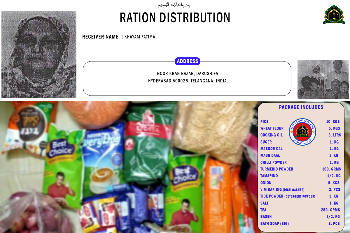 Raah-e-Najaat Foundation remains dedicated to its mission of supporting widows and underprivileged families